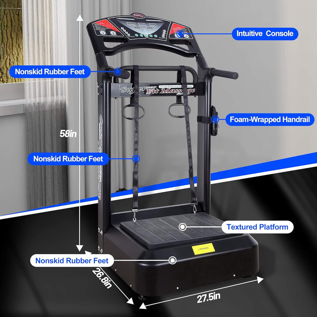 Heavy-Duty 400 LBS Whole Body Vibration Plate Workout Machine (SAK57390) - Saksby Wholesale - Components