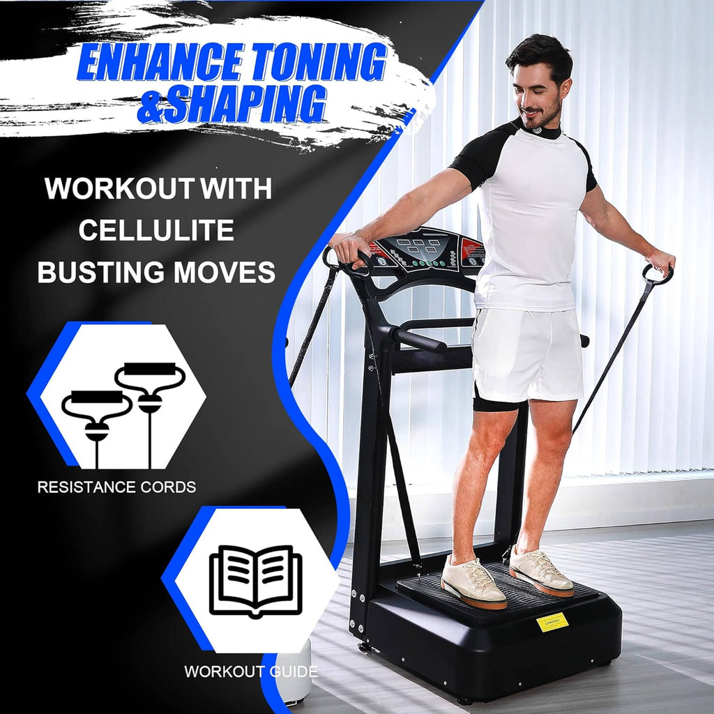 Heavy-Duty 400 LBS Whole Body Vibration Plate Workout Machine (SAK57390) - Saksby Wholesale - Enhance Toning And Shaping
