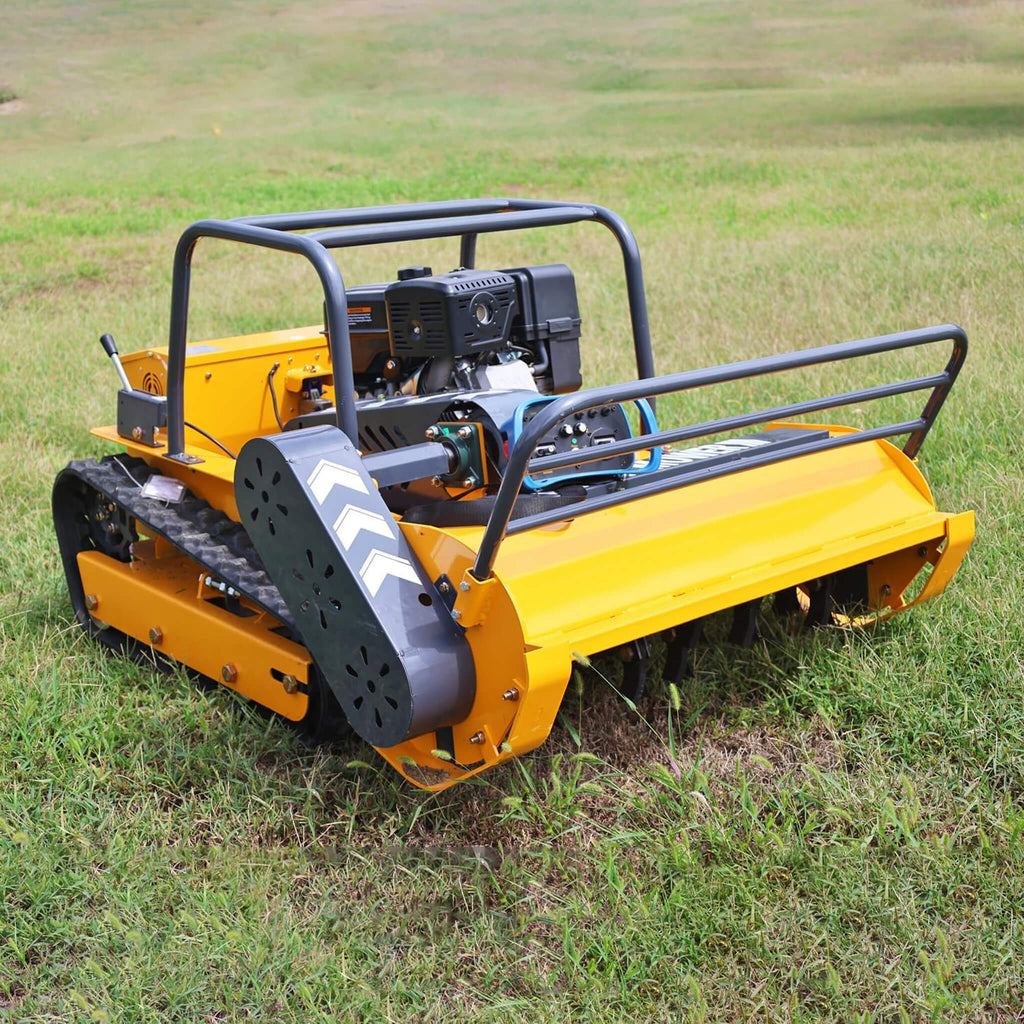 Heavy-Duty 459CC Commercial Remote-Controlled Hybrid Mower (SAK68124) - Saksby Wholesale - Lifestyle Front Right View