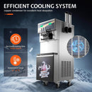 Heavy-Duty 45L/H 3-Flavor Dual Compressor Commercial Soft Serve Ice Cream Machine (SAK43195) - Saksby Wholesale - Cooling System Features