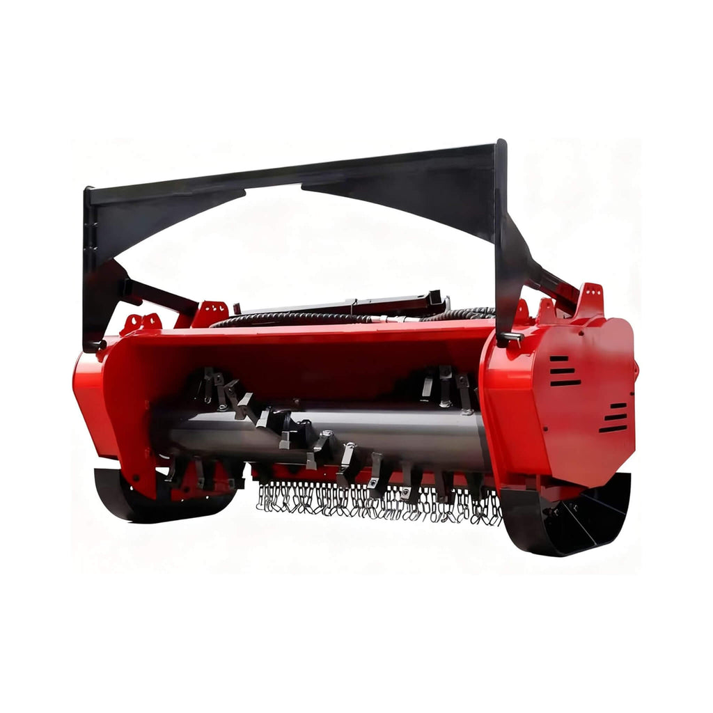 Heavy-Duty 46-Inch Drum Forestry Skid Steer Mulcher Attachment (SAK30495) - Saksby Wholesale - Front Left View