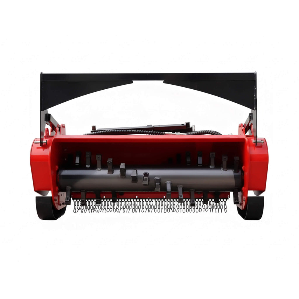 Heavy-Duty 46-Inch Drum Forestry Skid Steer Mulcher Attachment (SAK30495) - Saksby Wholesale - Front View