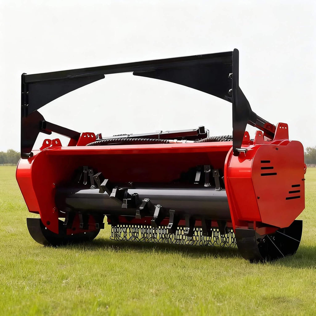 Heavy-Duty 46-Inch Drum Forestry Skid Steer Mulcher Attachment (SAK30495) - Saksby Wholesale - Lifestyle In Field