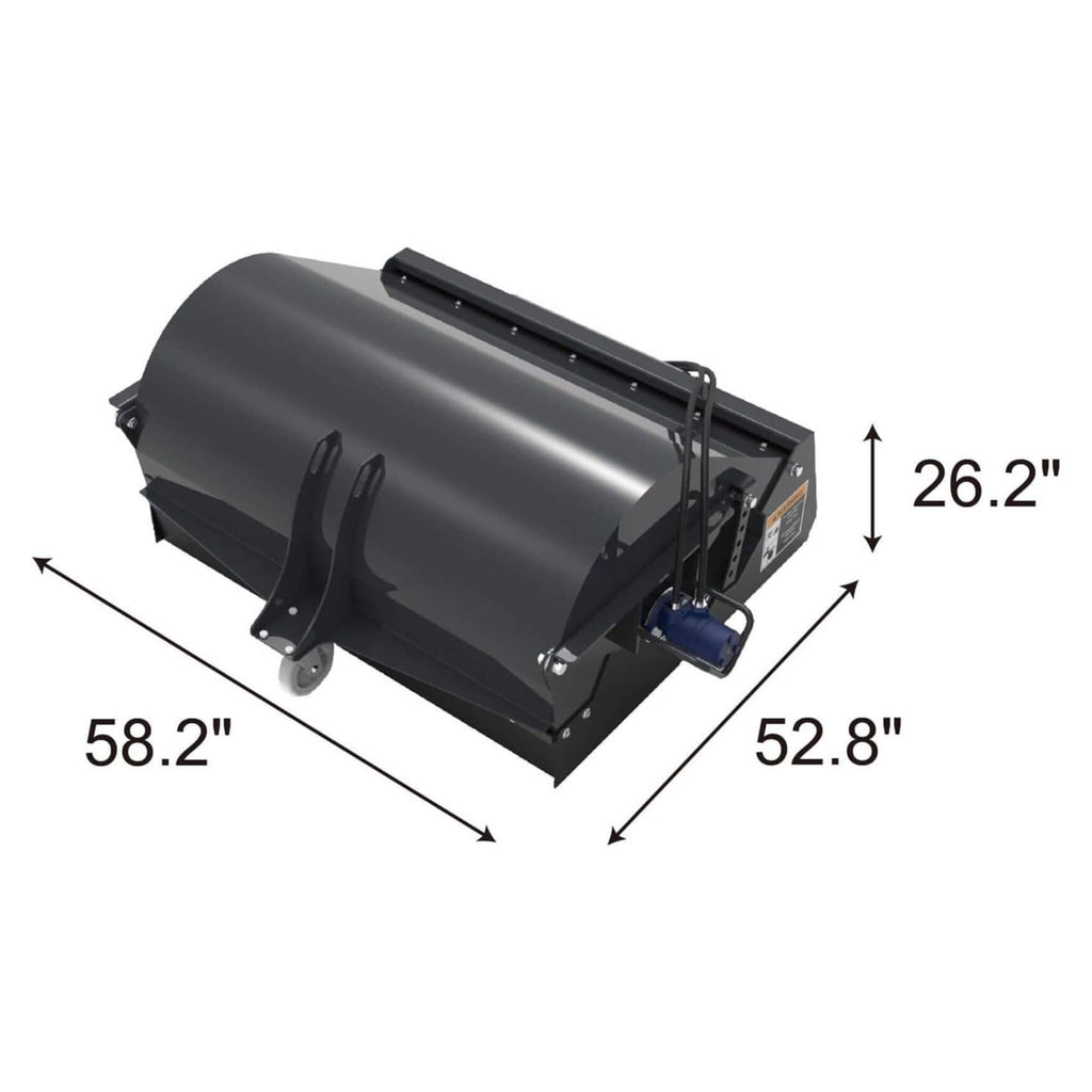 Heavy-Duty 48-Inch Mini Skid Steer Sweeper Attachment (SAK94820) - Saksby Wholesale - Dimensions