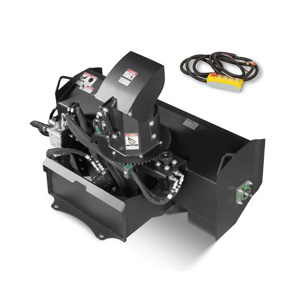 Heavy-Duty 48-Inch Remote Control Hydraulic Mini Skid Steer Snow Blower Attachment (SAK34782)