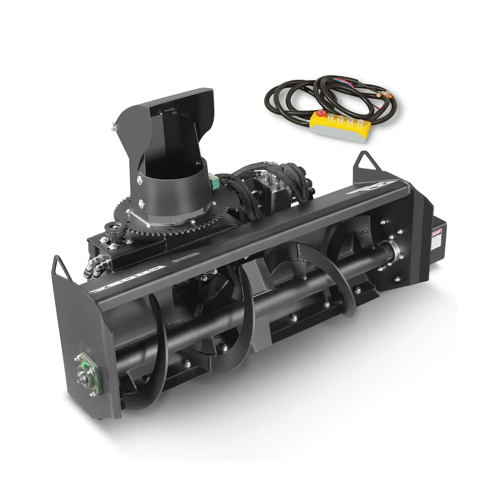 Heavy-Duty 48-Inch Remote Control Hydraulic Mini Skid Steer Snow Blower Attachment (SAK34782)