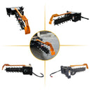 Heavy-Duty 48-Inch Skid Steer Attachment Trencher With Auger (SAK16842) - Saksby Wholesale - Different Angle Views