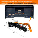 Heavy-Duty 48-Inch Skid Steer Attachment Trencher With Auger (SAK16842) - Saksby Wholesale - Dimensions