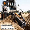 Heavy-Duty 48-Inch Skid Steer Attachment Trencher With Auger (SAK16842) - Saksby Wholesale - Lifestyle Image In Action