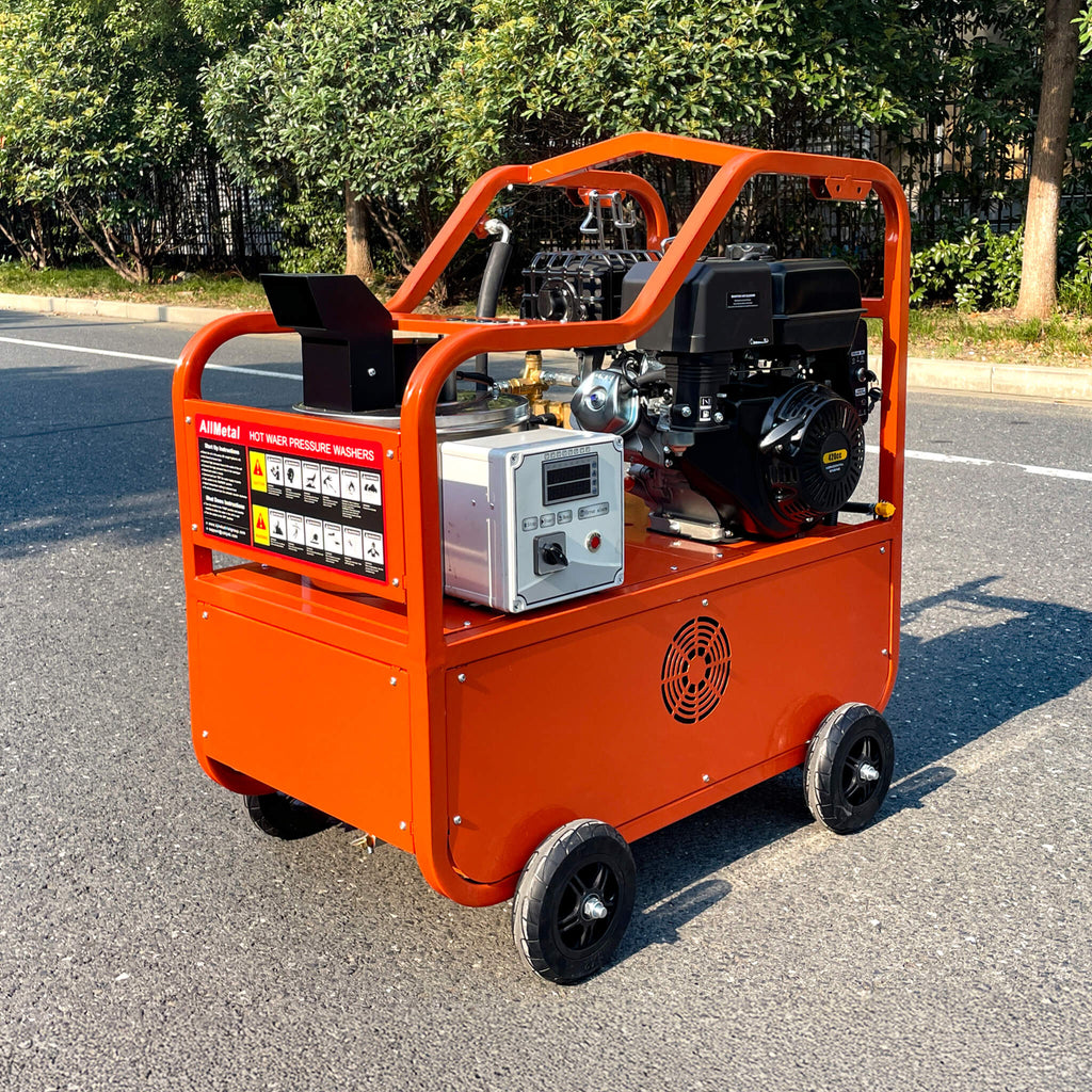 Heavy-Duty 4GPM 4000PSI Commercial Portable Hot Water Pressure Power Washer (SAK26013) - Saksby Wholesale - Lifestyle Back Left View