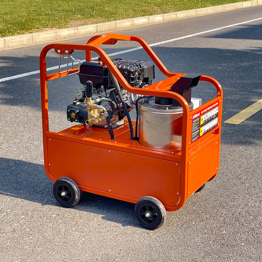 Heavy-Duty 4GPM 4000PSI Commercial Portable Hot Water Pressure Power Washer (SAK26013) - Saksby Wholesale - Lifestyle Front Left View