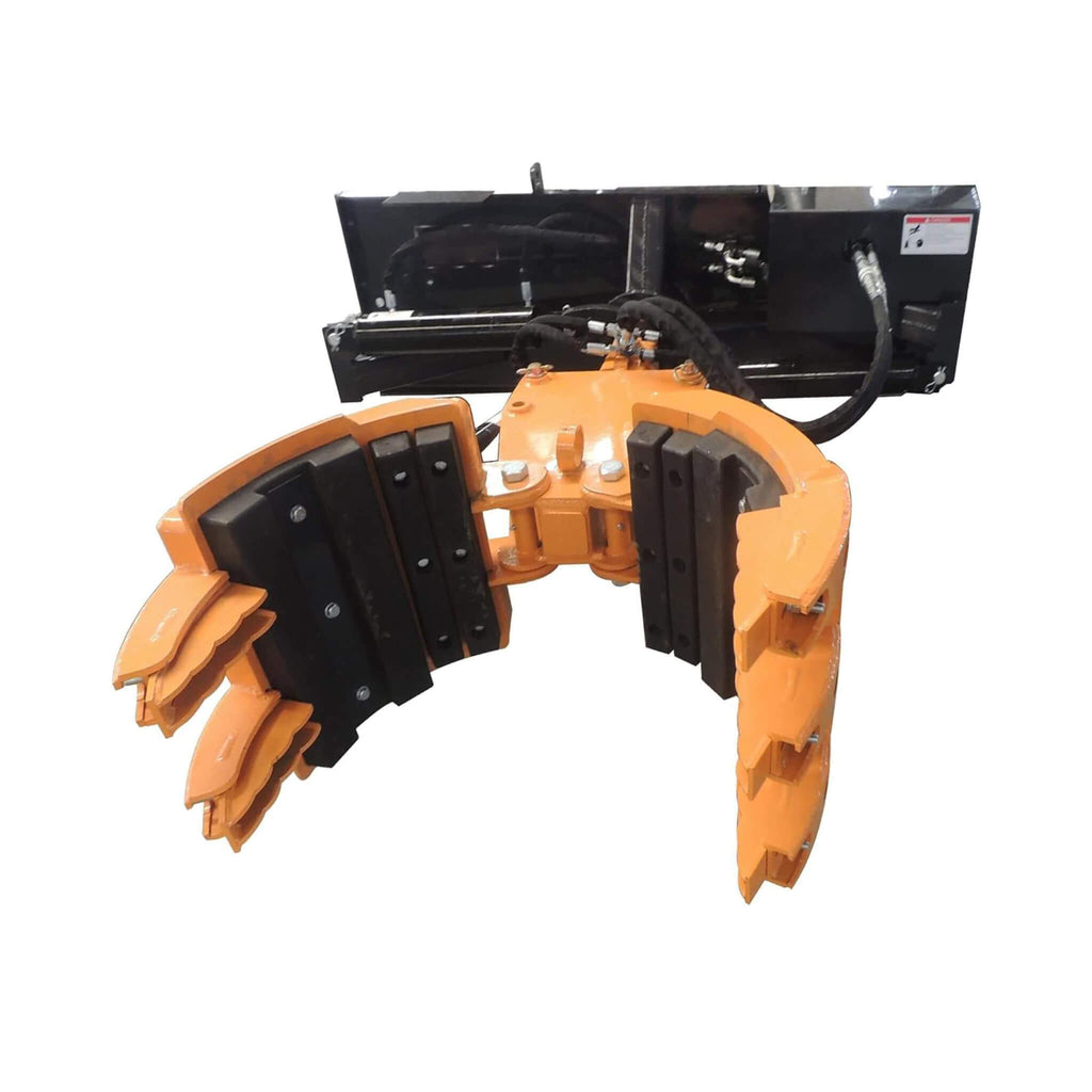 Heavy-Duty 5 Fingers Rotating Rock And Tree Grapple Skid Steer Attachment (SAK39516)  - Saksby Wholesale - Attached Front View