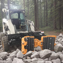 Heavy-Duty 5 Fingers Rotating Rock And Tree Grapple Skid Steer Attachment (SAK39516)  - Saksby Wholesale - Product In Use For Rocks