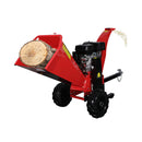 Heavy-Duty 5-Inch 420CC 15HP Towable Gas Wood Chipper Shredder Mulcher (SAK17493) - Saksby Wholesale - Back Left View