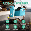 Heavy-Duty 51-Inch Electric Ride-On Floor Industrial Sweeper With Dustbin (SAK69418) - Saksby Wholesale - Features