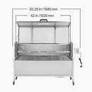 Heavy-Duty Spit Roaster Rotisserie BBQ Grill For Pig, Lamb And Chicken (SAK59286) - Saksby Wholesale - 52-Inch Dimensions