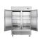Heavy Duty 54" Stainless Steel 2-Door Reach-In Upright Commercial Freezer (SAK66598) - Saksby Wholesale - Front View Open Doors
