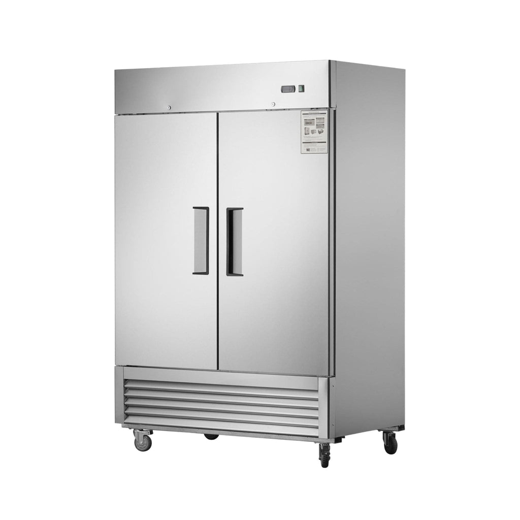 Heavy Duty 54" Stainless Steel 2-Door Reach-In Upright Commercial Freezer (SAK66598) - Saksby Wholesale - Side View