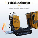 Heavy-Duty 6.5HP 1100LBS Tracked Hydraulic Dumper With Shovel (SAK62780)