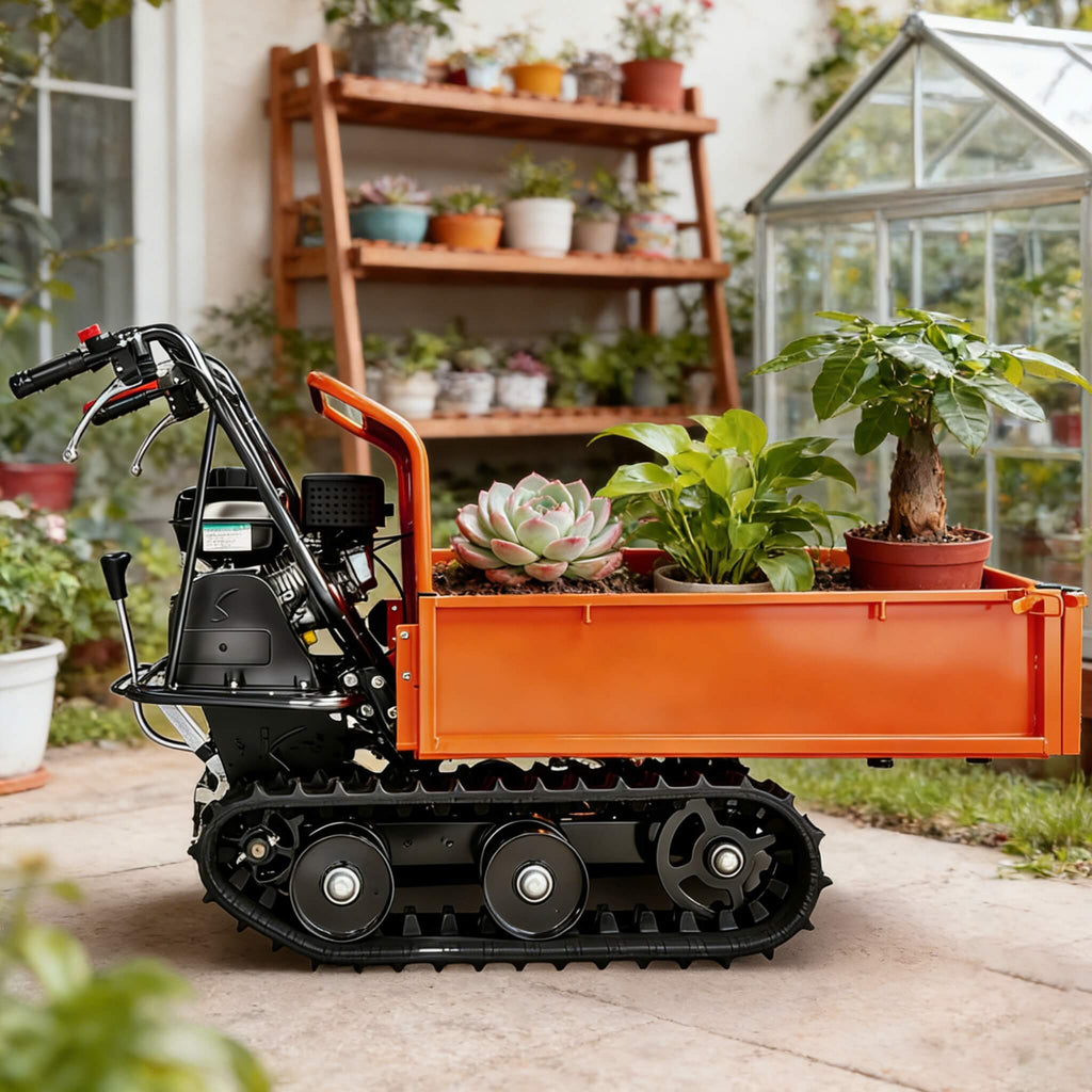 Heavy-Duty 6.5HP 208CC Gas Track Barrow, 660 LBS (SAK49713) - Saksby Wholesale - Lifestyle Image