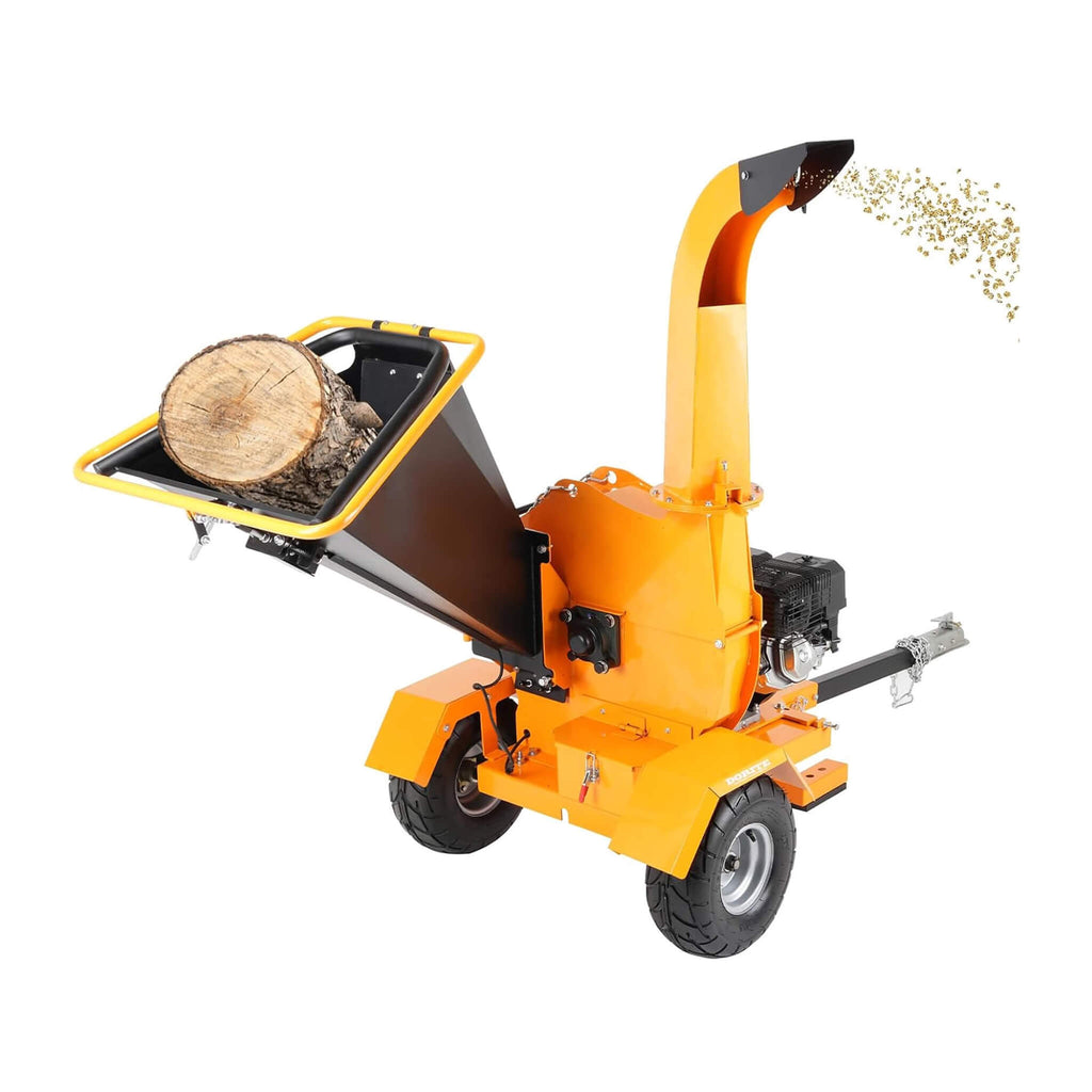 Heavy-Duty 6-Inch 420CC 15HP Towable Gas Wood Chipper Shredder (SAK84602) - Saksby Wholesale - Back Right View