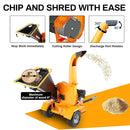 Heavy-Duty 6-Inch 420CC 15HP Towable Gas Wood Chipper Shredder (SAK84602) - Saksby Wholesale - Chip And Shred