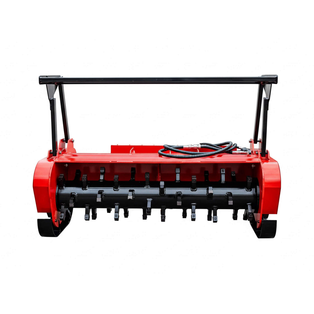 Heavy-Duty 60-Inch Hydraulic Forestry Mulcher Skid Steer Loader Attachment (SAK50792) - Saksby Wholesale - Front View