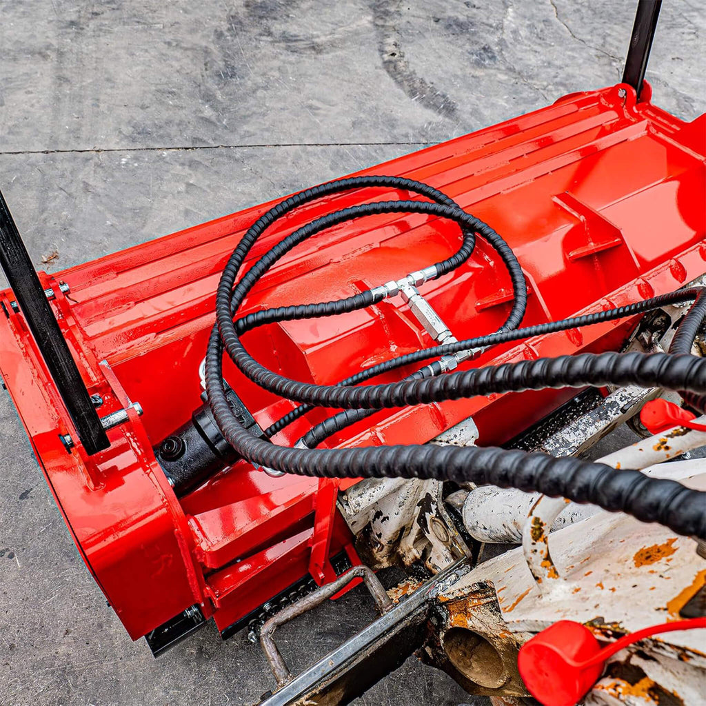 Heavy-Duty 60-Inch Hydraulic Forestry Mulcher Skid Steer Loader Attachment (SAK50792) - Saksby Wholesale - Lifestyle On Loader