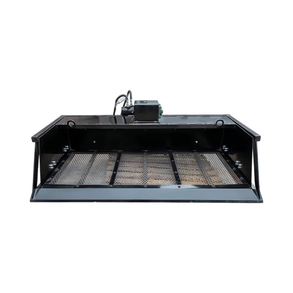 Heavy-Duty 60-Inch Topsoil Screening Skid Steer Bucket Attachment (SAK10294)  - Saksby Wholesale - Bucket Front View