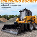 Heavy-Duty 60-Inch Topsoil Screening Skid Steer Bucket Attachment (SAK10294)  - Saksby Wholesale - Screening Bucket Details