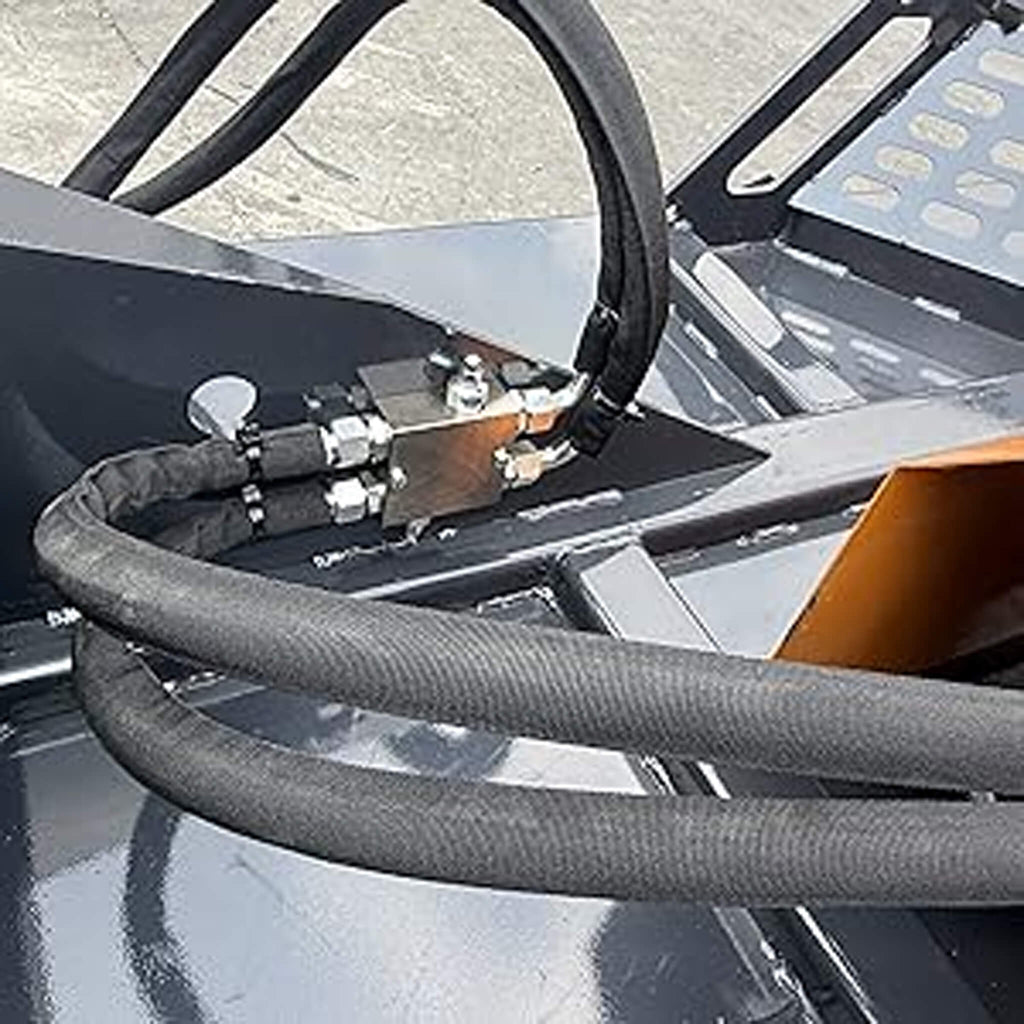 Heavy-Duty 66-Inch Open Front Deck Skid Steer Brush Cutter Attachment With 3 Steel Blades (SAK53108)