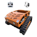 Heavy-Duty 6HP Commercial Gas-Powered Remote-Controlled Robotic Lawn Mower (SAK72580) - Saksby Wholesale - Front Left View With Remote And Charger