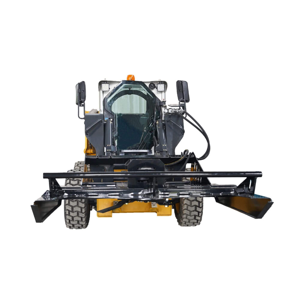 Heavy-Duty 72-Inch Hydraulic Brush Mower Skid Steer Attachment (SAK96502) - Saksby Wholesale - Attached View