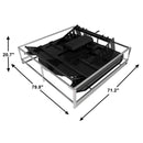 Heavy-Duty 72-Inch Hydraulic Brush Mower Skid Steer Attachment (SAK96502) - Saksby Wholesale - Dimensions