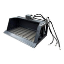 Heavy-Duty 72-Inch Hydraulic Screening Bucket Skid Steer Attachment (SAK14786) - Saksby Wholesale - Front Left View