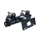 Heavy-Duty 72-Inch Industrial Soil Power Rake Skid Steer Attachment (SAK63905) - Saksby Wholesale - Back Left View