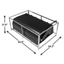 Heavy-Duty 72-Inch Pickup Broom Sweeper Skid Steer Attachment With Universal Quick Attach (SAK92163) - Saksby Wholesale - Frame Dimensions View