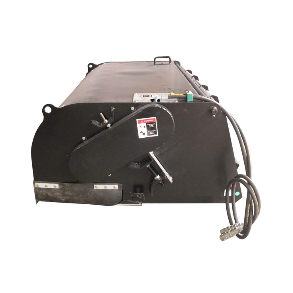 Heavy-Duty 72-Inch Pickup Broom Sweeper Skid Steer Attachment With Universal Quick Attach (SAK92163) - Saksby Wholesale - Left Side View