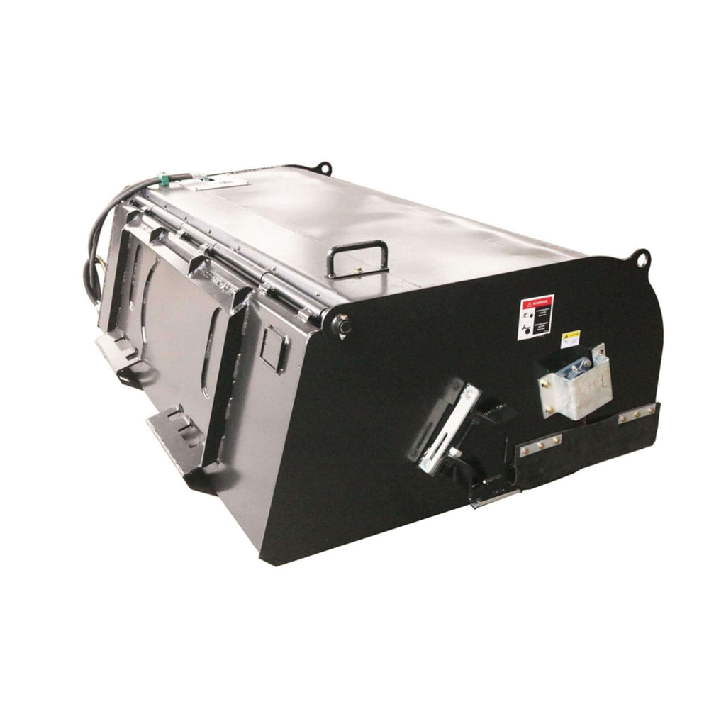 Heavy-Duty 72-Inch Pickup Broom Sweeper Skid Steer Attachment With Universal Quick Attach (SAK92163) - Saksby Wholesale - Right Side View