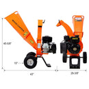 Heavy-Duty 7HP 212CC Gas Wood Chipper Shredder Mulcher (SAK59184) - Saksby Wholesale - Dimensions
