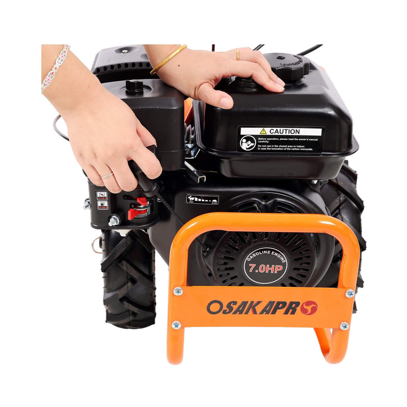 Heavy Duty 7HP 212CC Rear Tine Power Tiller Gas Engine Garden Cultivator, 20 Inch (SAK83179) - Saksby Wholesale - Engine View