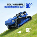 Heavy-Duty 7HP Commercial Remote-Controlled Tracked Gasoline Lawn Mower (SAK94270) - Saksby Wholesale - Incline