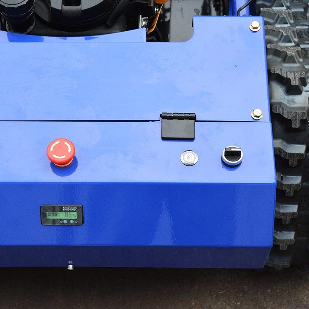 Heavy-Duty 7HP Commercial Remote-Controlled Tracked Gasoline Lawn Mower (SAK94270) - Saksby Wholesale - Lifestyle Back Close Up