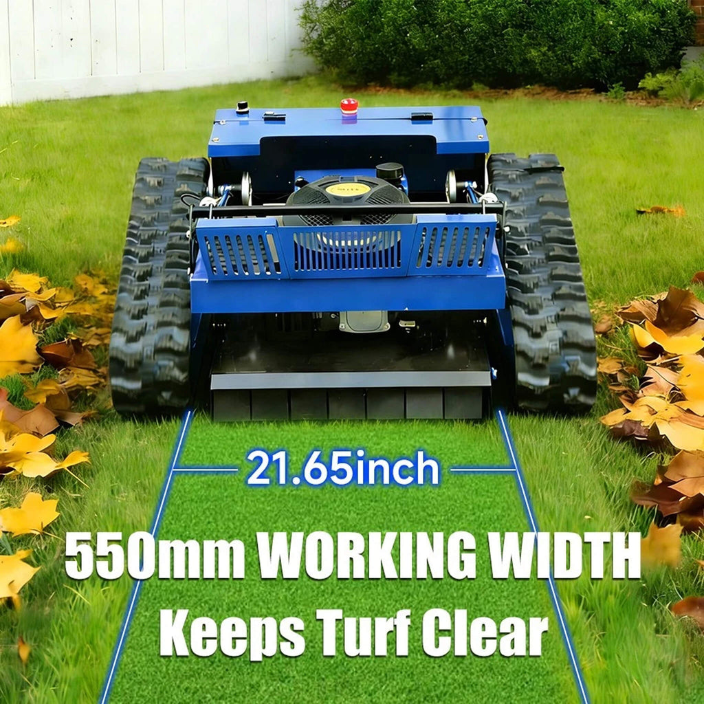 Heavy-Duty 7HP Commercial Remote-Controlled Tracked Gasoline Lawn Mower (SAK94270) - Saksby Wholesale - Working Width