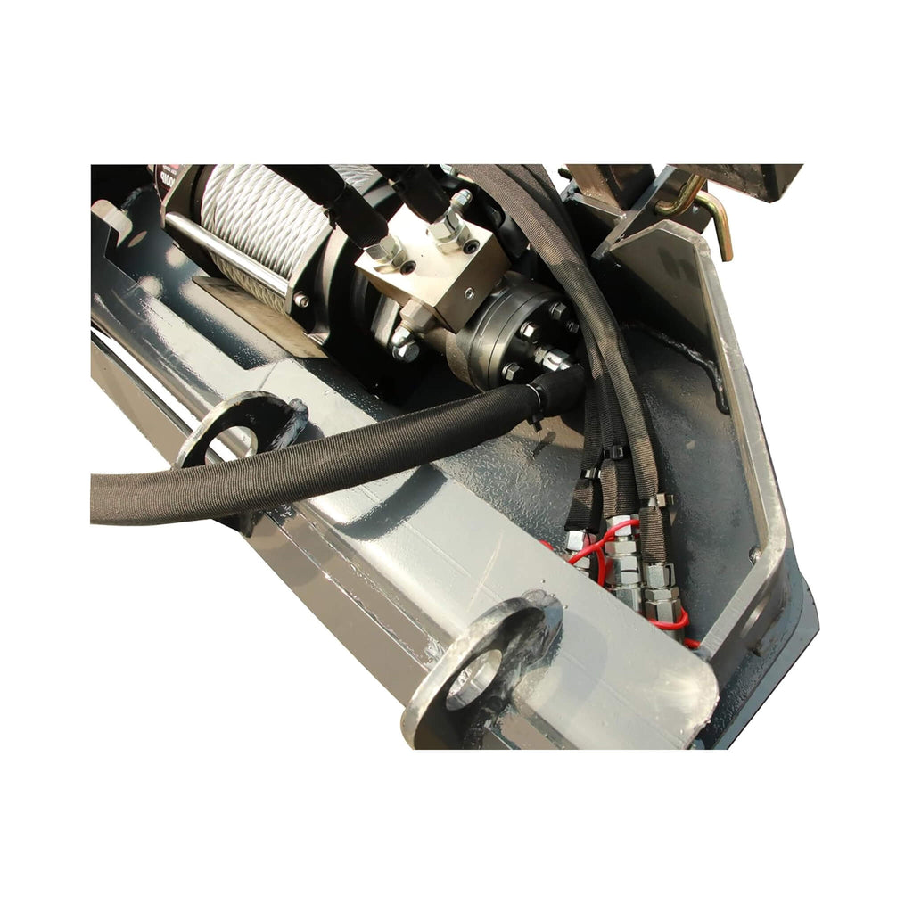 Heavy-Duty 7.5T Forestry Logging Winch Skid Steer Attachment With 100FT Steel Cable (SAK63902) - Saksby Wholesale - Close Up