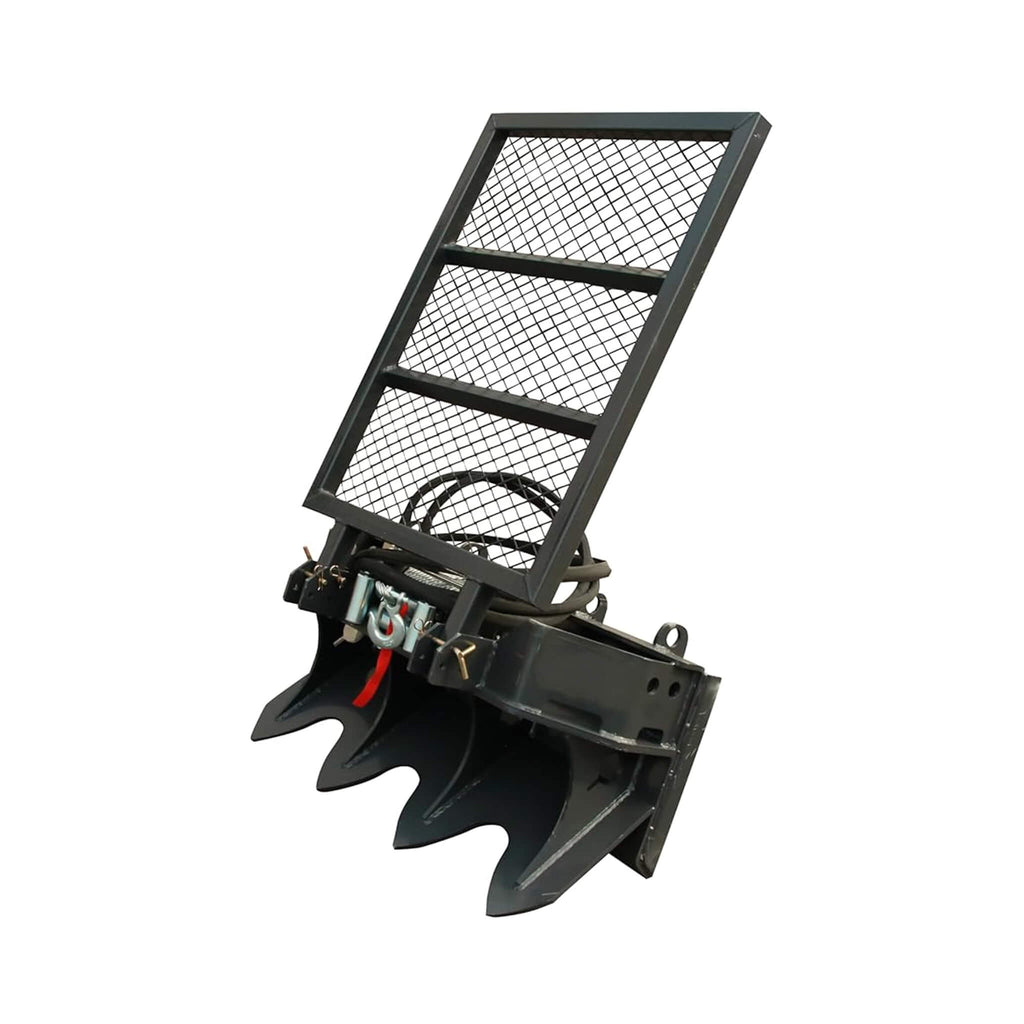 Heavy-Duty 7.5T Forestry Logging Winch Skid Steer Attachment With 100FT Steel Cable (SAK63902) - Saksby Wholesale - Front Left View