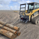 Heavy-Duty 7.5T Forestry Logging Winch Skid Steer Attachment With 100FT Steel Cable (SAK63902) - Saksby Wholesale - Lifestyle Pulling Logs
