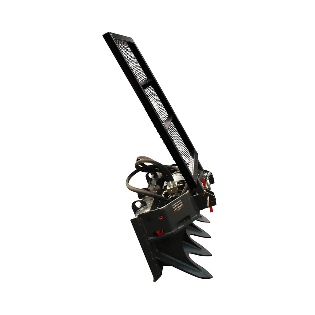 Heavy-Duty 7.5T Forestry Logging Winch Skid Steer Attachment With 100FT Steel Cable (SAK63902) - Saksby Wholesale - Side Right View