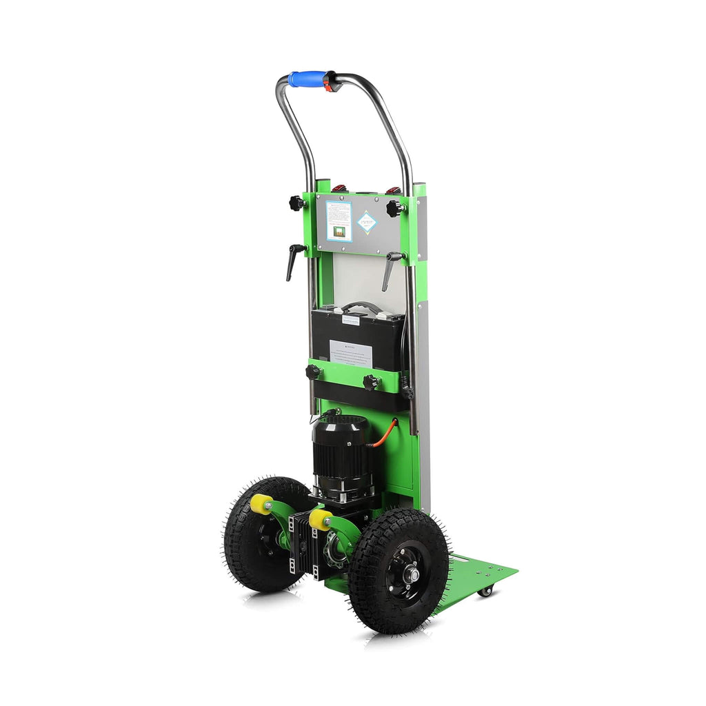 Heavy-Duty 880LBS Electric Motorized Stair Climbing Hand Truck Dolly (SAK72821) - Saksby Wholesale - Green Back Right View