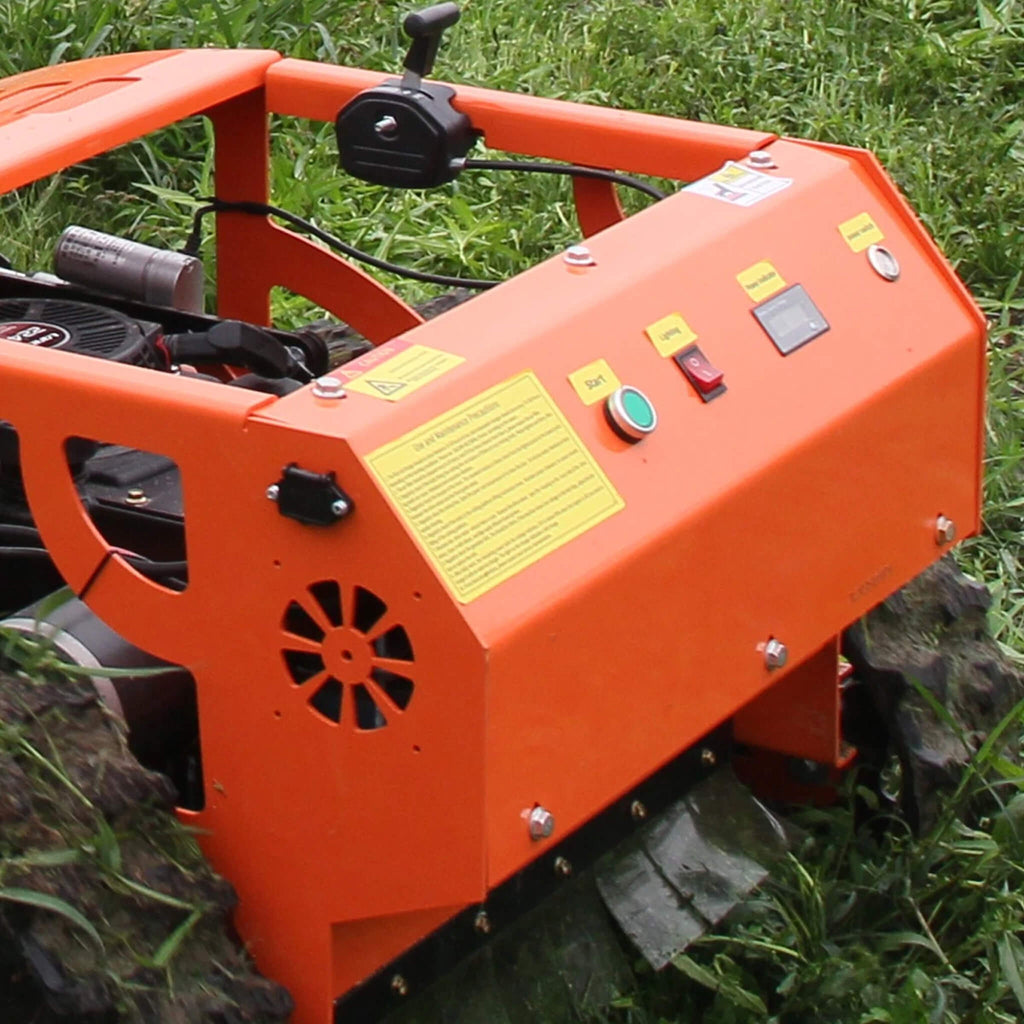 Heavy-Duty 9HP Commercial Remote-Controlled Gasoline-Powered Mower (SAK92146) - Saksby Wholesale - Back Controls